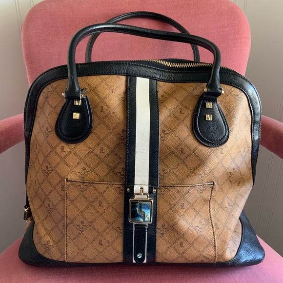 L.A.M.B. Handbags - L.A.M.B. by Gwen Stefani Tan and Black Satchel